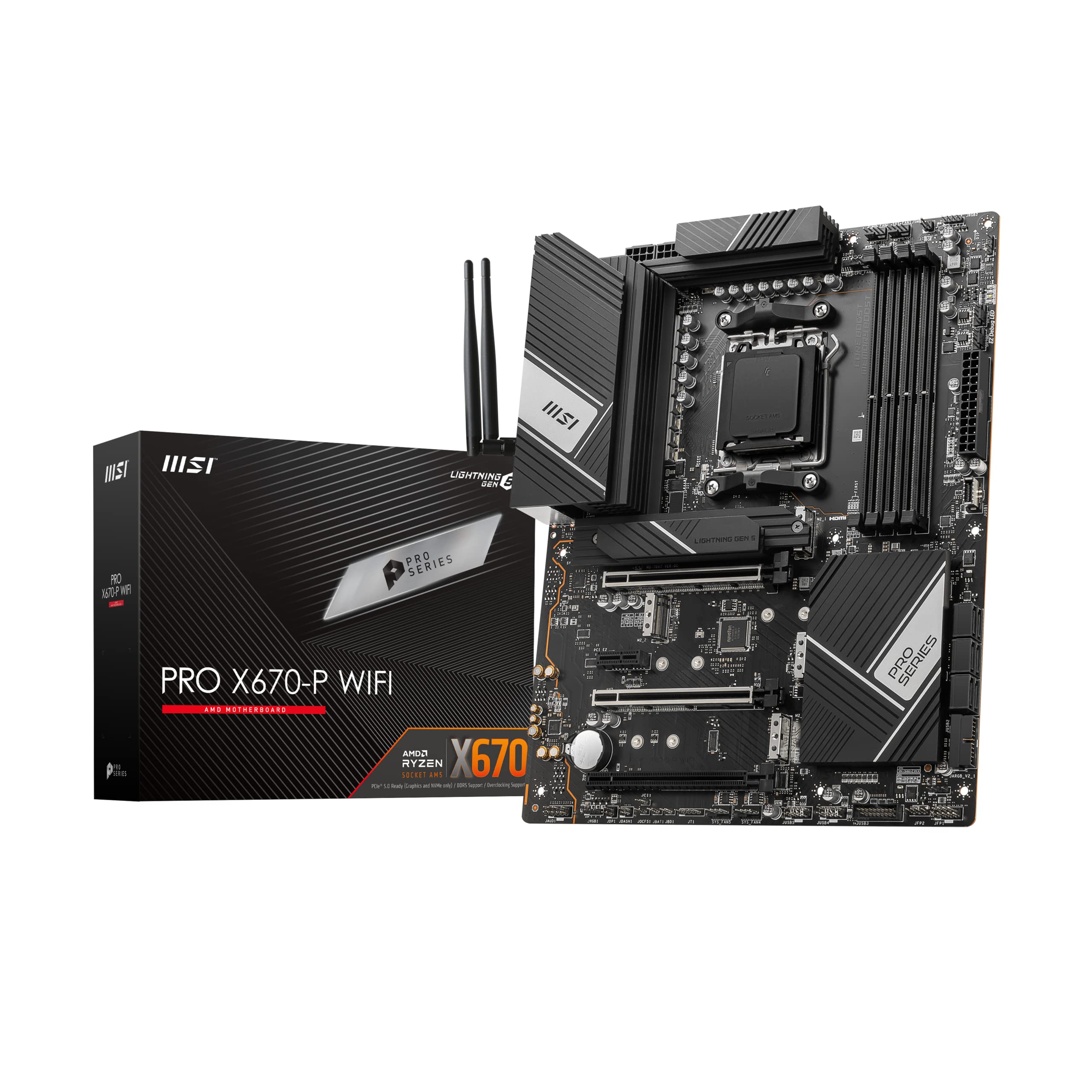 MSI PRO X670-P WiFi AM5 ProSeries ATX Motherboard (Renewed)