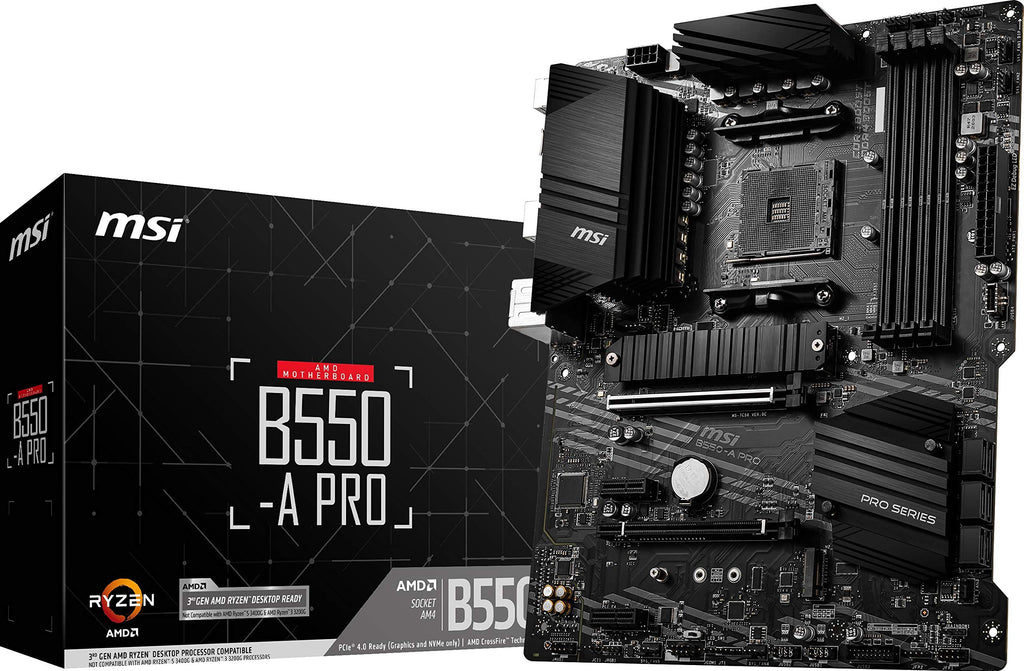 MSI B550-A PRO Enhanced Gaming Motherboard - AM4 DDR4 PCIe 4.0 SATA M.2 USB 3.2 ATX