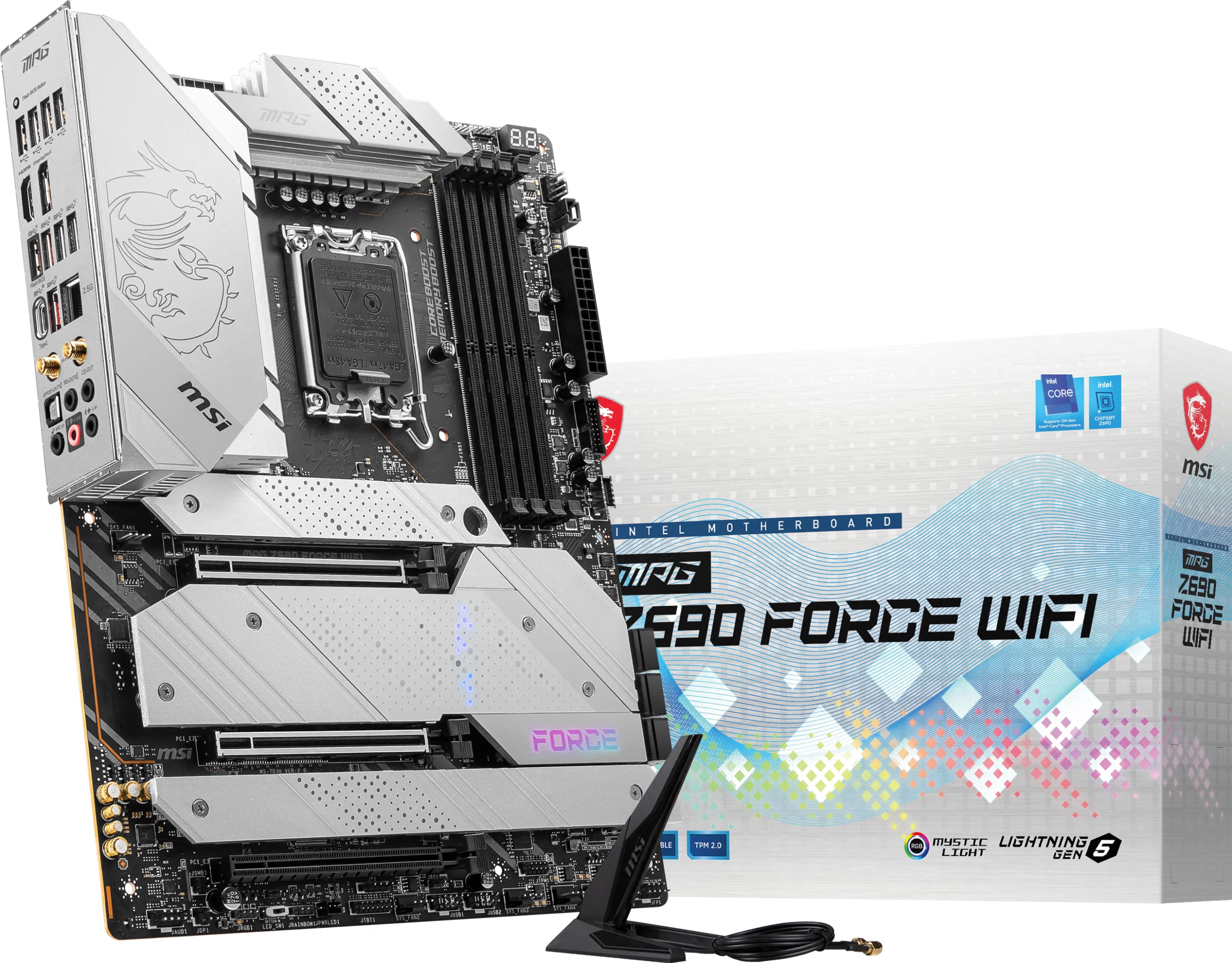 MSI MPG Z690 Force WiFi LGA 1700 ATX Gaming Motherboard (12th Gen Intel Core LGA 1700 Socket DDR5 PCIe 4 CFX M.2 Slots Wi-Fi 6E AMD CrossFireX Support) (Renewed)